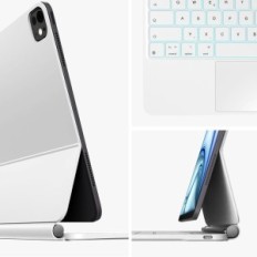 IPad Air 11 "M3 / M2 / 5 / 4 Gen Pro 11" billentyűzet esetében Nimin QWERTZ megvilágított fehér