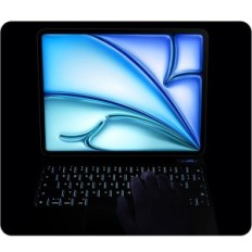 Sag med iPad Air 11 "M3 / M2 / 5/4 Gen Pro 11" Ninmin Qwertz White Belyst