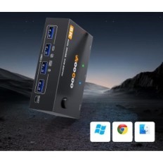 Switch KVM 2x2 8K @ 30Hz / 4K @ 144Hz USB 3.0 4 × USB diaľkové ovládanie káblov