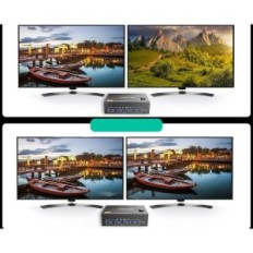 Stikalo KVM 2x2 8K @ 30Hz / 4K @ 144Hz USB 3.0 4 × USB daljinski upravljalni kabli