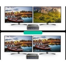 Kytkin KVM 2x2 8k @ 30 Hz / 4k @ 144Hz USB 3.0 4 × USB Kaukosäätimen kaapelit sisältyvät