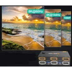 Perjungti KVM 2x2 8K @ 30Hz / 4K @ 144Hz USB 3,0 4 × USB nuotolinio valdymo kabeliai
