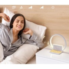 Luce notturna Reteyung AJ310B 2 Sveglia per la carica di caricamento wireless. Tocca la simulazione della mostra Dawn
