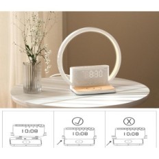 Luce notturna Reteyung AJ310B 2 Sveglia per la carica di caricamento wireless. Tocca la simulazione della mostra Dawn