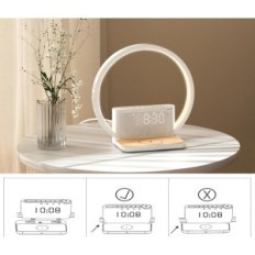 Luce notturna Reteyung AJ310B 2 Sveglia per la carica di caricamento wireless. Tocca la simulazione della mostra Dawn