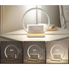 Luce notturna Reteyung AJ310B 2 Sveglia per la carica di caricamento wireless. Tocca la simulazione della mostra Dawn