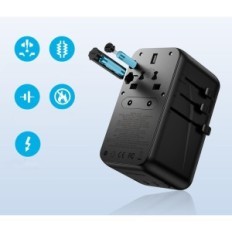 Potovalni adapter 140W MOMAX GAN EU / UK / US / AUS / JP Hitro nalaganje + kabel