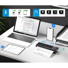 Draagbare thermische printer A4 Vretti P83 Bluetooth Android / iOS voor kantoor en reizen zwart (geen originele verpakking)