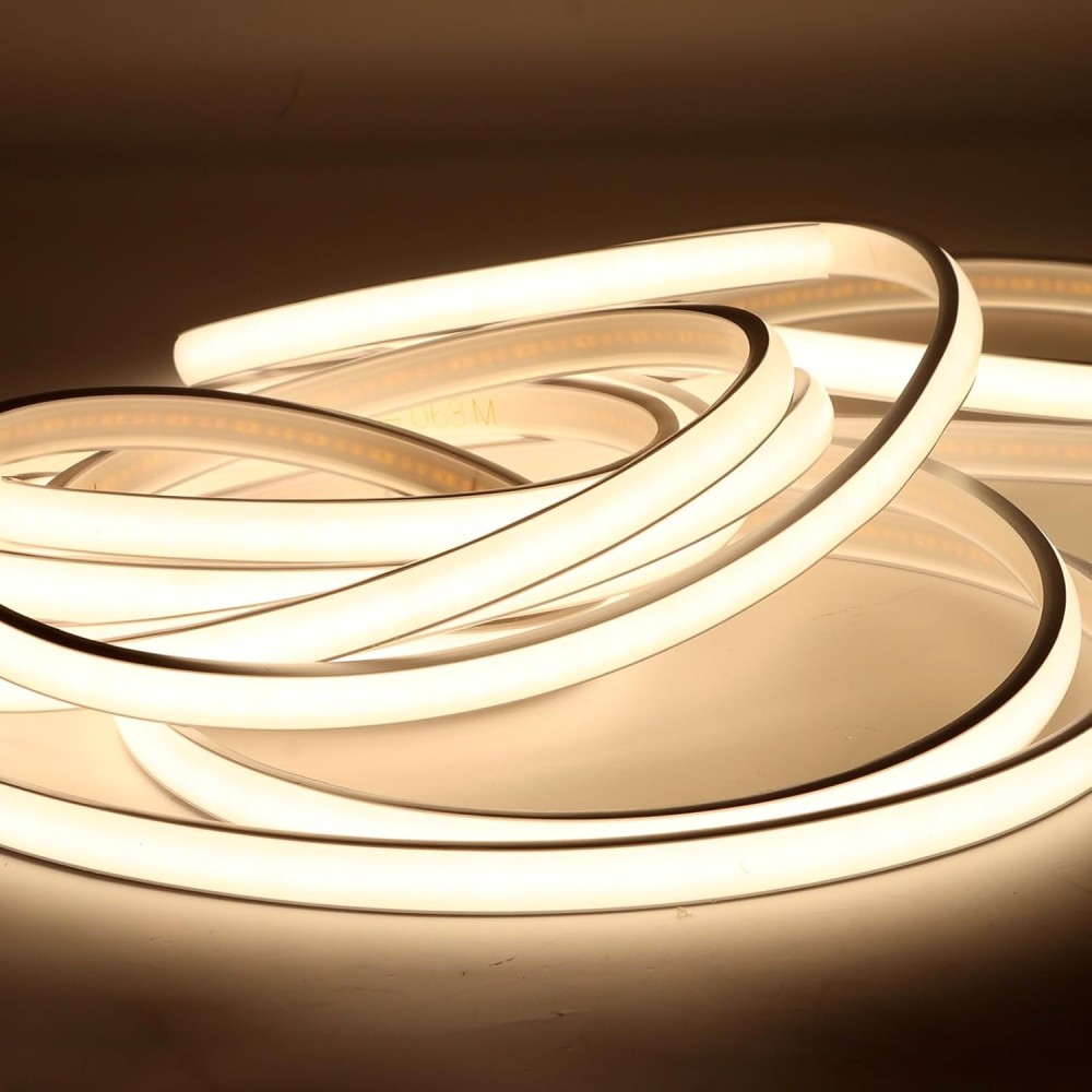 LED Tape COB 230V 10 m stk. 4000k hvid vandtæt IP67 med stik