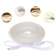 LED-tape COB 230V 10 M PC PC 4000K Wit Waterdicht IP67 met Plug