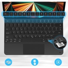 Tastaturet fra iPad Air 13 (M3 / M2) og Pro 12.9 Tecurs med en stativ 85cm