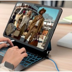 Byla su "iPad 10/11" klaviatūra "(2022/2025) Nufz X8 Qwertz de Magnetinė paroda