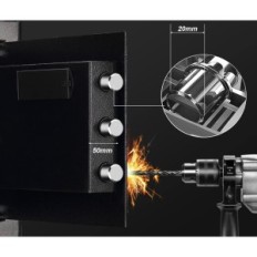 Tenamique 34L Safe Black Fire et imperméable avec clavier en acier