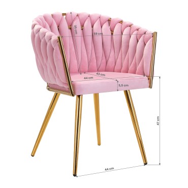 Sedia 4Rico QS-GW06G rosa