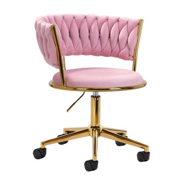 4Rico Drehsessel QS-GW01G Pink — Vorderansicht