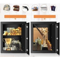 Beschädigtes Feuer Safe Mejasg 31x37x40cm 42l Möbel mit Burg