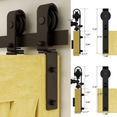 CCJH 100 cm Σύστημα συρόμενου σε 2 πτυσσόμενες μονόπλευρες πόρτες χωρίς πόρτες