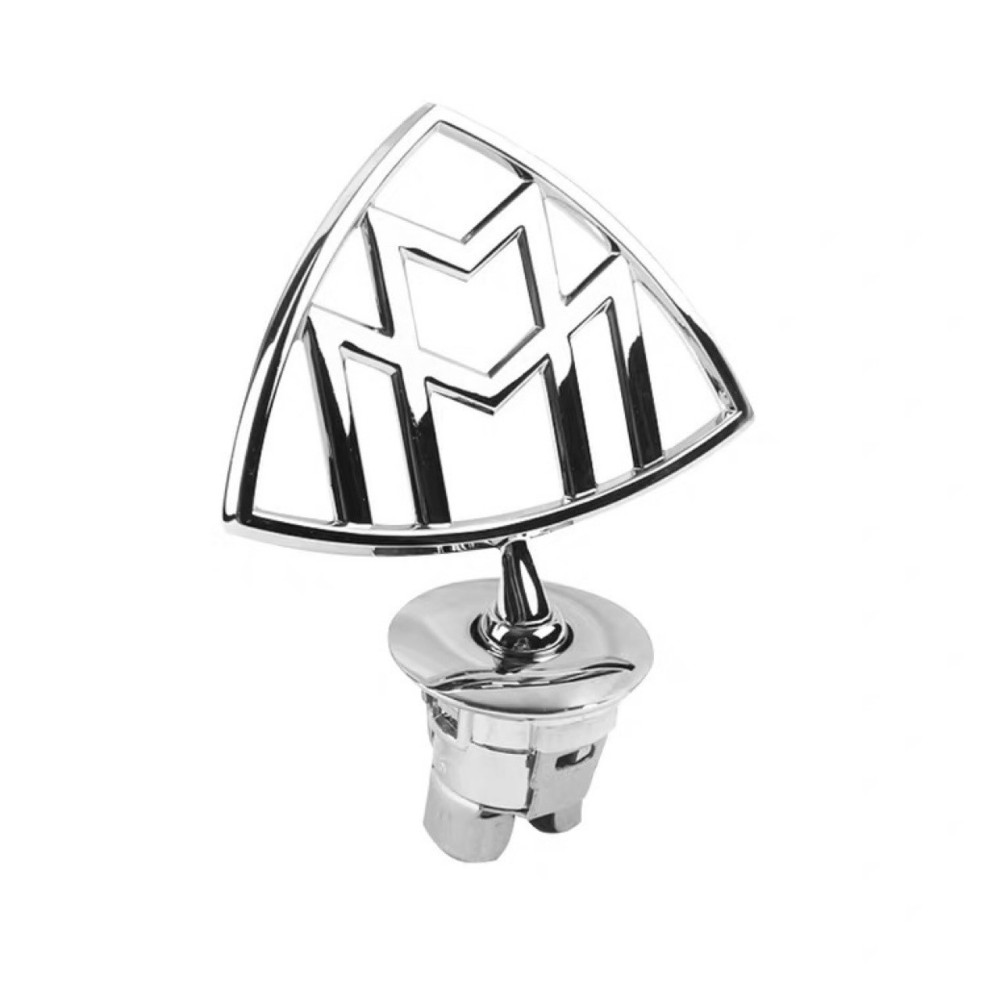 Maybach emblème sur masque de voiture. Timbre décoratif. Vue d'argent