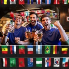 Dekorative Garland 8 M World Flags fra materiale for fester og arrangementer