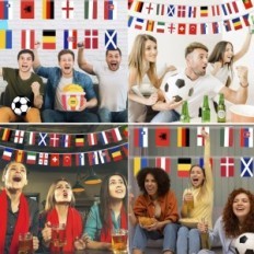 Bandiere del mondo della ghirlanda decorativa da 8 m dal materiale per feste ed eventi