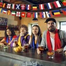 Dekorative Garland 8 M World Flags fra materiale for fester og arrangementer