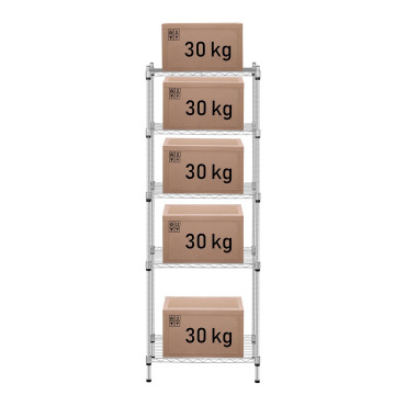 Stiepļu stiepļu plaukti Openwork krāsa pelēka 150x55x35cm līdz 150 kg