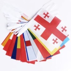 Dekorative Garland 8 M World Flags fra materiale for fester og arrangementer