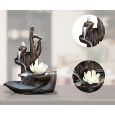 Brugt keramisk pejs baglæns zen lotus