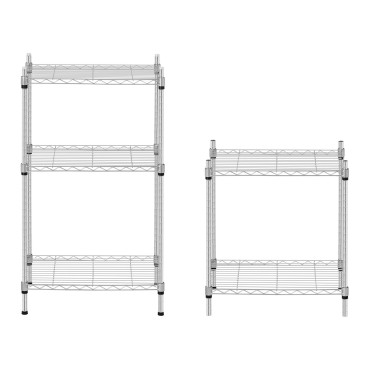 Stiepļu stiepļu plaukti Openwork krāsa pelēka 150x55x35cm līdz 150 kg