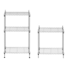 Étagère de stockage en fil métallique ajouré de couleur grise 150x55x35cm pour 150kg.