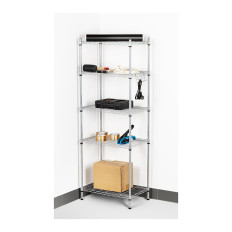 Stiepļu stiepļu plaukti Openwork krāsa pelēka 150x55x35cm līdz 150 kg