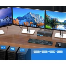 Přepínač KVM AILVLVNG VP-SW332 8K60Hz 3xpc 3xMonitor 4k144hz 4xUSB 3.0 Výstava