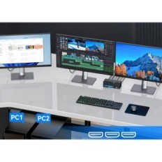 KVM Switch 2 Datamaskiner 3 Ailvlvng VP-SW230 4K60Hz HDMI USB 3.0 Skjermer med 4 USB-porter