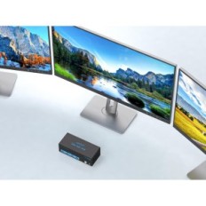 KVM Switch 2 Computadores 3 AilVlvng VP-SW230 4K60Hz HDMI USB 3.0 Monitores com 4 portas USB