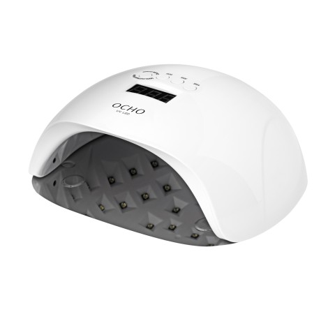 Lampada UV LED OCHO NAILS X13 65W bianca con base a specchio — vista frontale