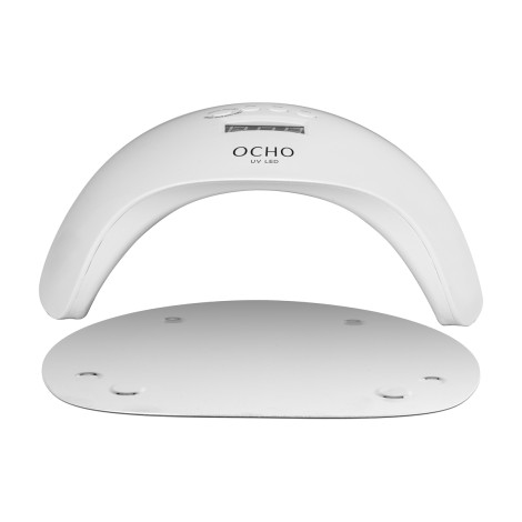 UV LED Lamp OCHO NAILS X13 65W wit met spiegelende onderkant — vooraanzicht