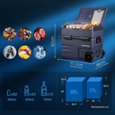 Koelkast Bodegaeu 55L Dual-Site Model WIFI-app -20 ° C 12/24 V AC