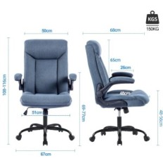 Kontori tugitool Mzlee ergonoomiline mudeli pöörleva mereväe sinise käetugi