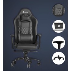 Fauteuil de jeu Klim Esports d'occasion jusqu'à 150 kg, chaise de bureau noire