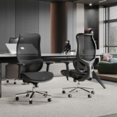 Udstilling Office Lænestol Joyfly A-919 Sort Model Op til 150 kg med gitter