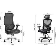 Εκθεσιακό γραφείο πολυθρόνα joyfly a-919 μαύρο μοντέλο μέχρι 150 kg με πλέγμα