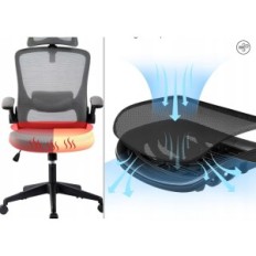 Udstilling Office Lænestol Joyfly A-919 Sort Model Op til 150 kg med gitter