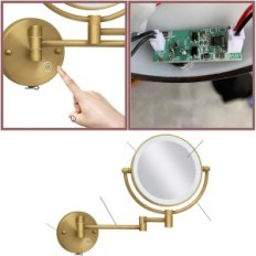 Miroir mural de cocode avec rétroéclairage et grossissement après son retour