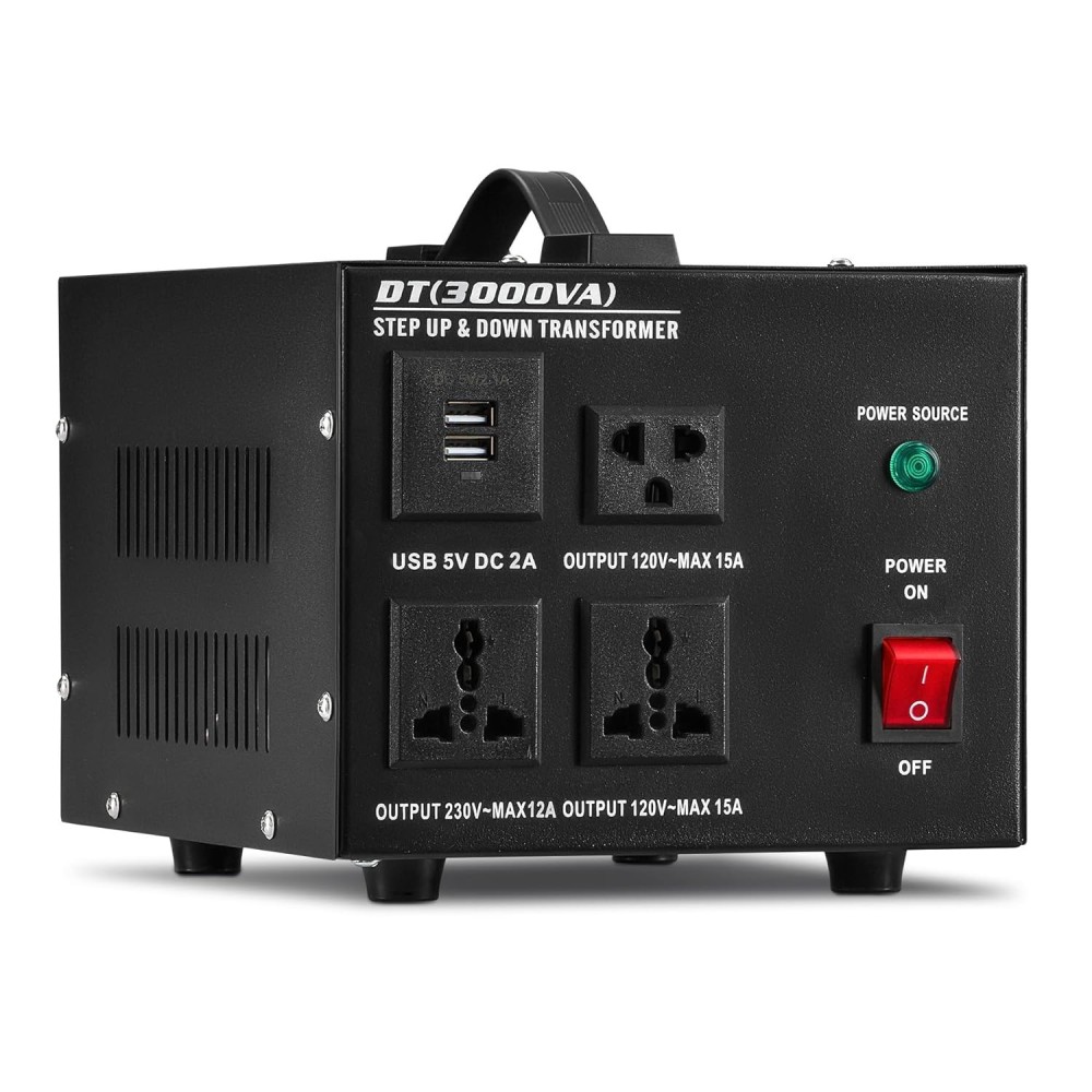 Beschadigde Creviars DT Transformer (2000VA) 2000W 220vna110V met USB EU / VS