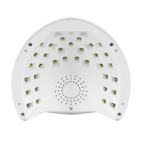 LED UV svetilka OCHO NAILS X13 Plus 65W z rdečo svetlobo in belim ohišjem — zgornji pogled