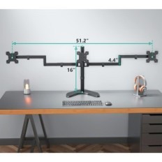 Passez à 3 moniteurs jusqu'à 27 "Wali MF003 Capacité détachée réglable 22 lb, noir