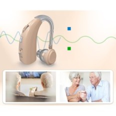 Delmicura 03-Audífono beige para adultos con 2 modos y ajuste