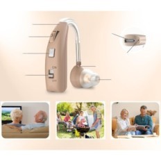 Delmicure 03-Beige hearing aid for adults with 2 modes and adjustment