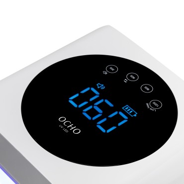 OCHO NAILS LED UV lampa X22 72W bezdrôtová biela so zrkadlovým dnom — pohľad zhora