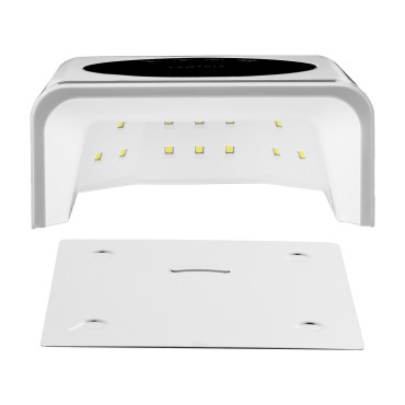 OCHO NAILS LED UV lampe X22 72W trådløs hvid med spejlbund — forfra